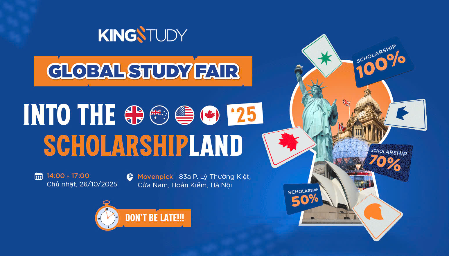 GLOBAL STUDY FAIR 2025 – Cánh cửa Scholarshipland chính thức mở!