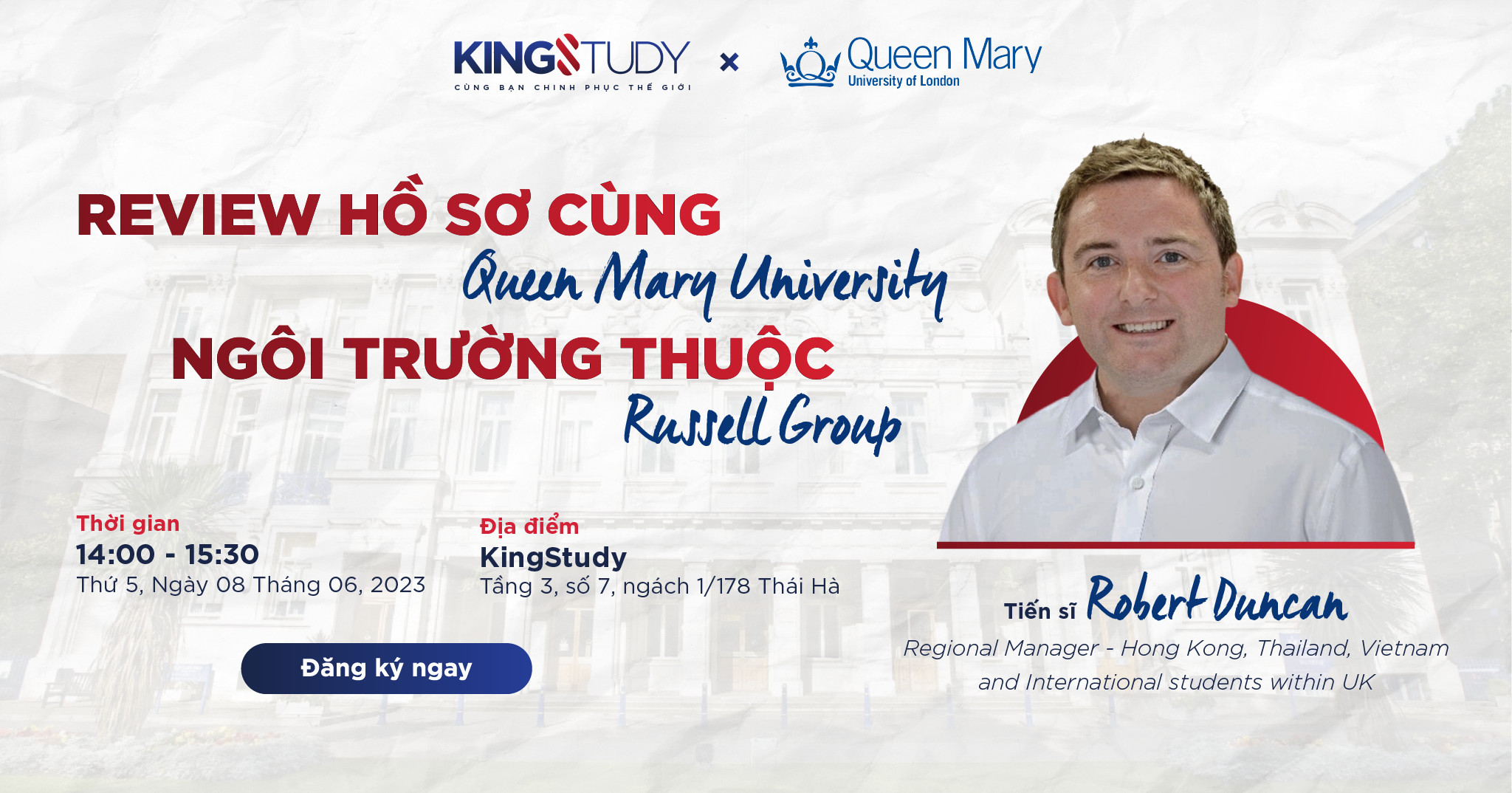 Review hồ sơ cùng Queen Mary University - Ngôi trường thuộc Russell Group