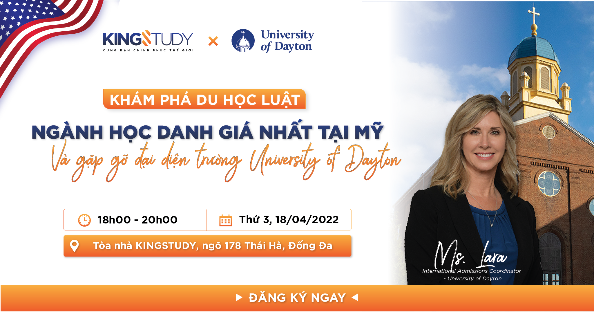 Tea-Talk: Khám phá du học Luật - Ngành học danh giá nhất tại Mỹ cùng đại diện University of Dayton