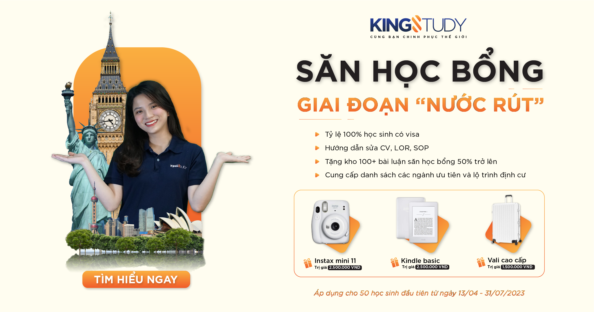 Săn học bổng giai đoạn nước rút kỳ tháng 9/2023