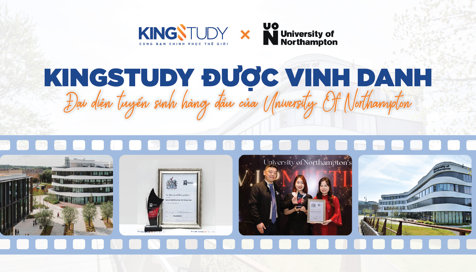 KingStudy được vinh danh là đại diện tuyển sinh hàng đầu của University of Northampton